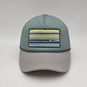 Patagonia Common Threads Snapback Hat 2005 Mesh Sea-Green and Gray